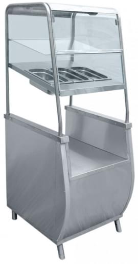 Прилавок для столовых приборов с хлебницей ПСПХ-70T